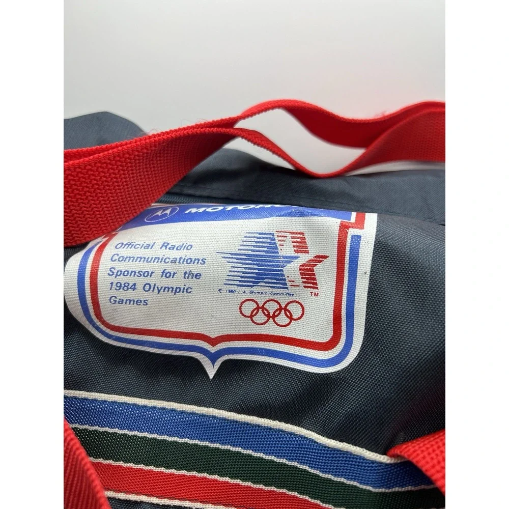 Lot Of 2 Vintage‎ 1984 Official Radio Olympic Motorola Duffel Bag Gym Travel